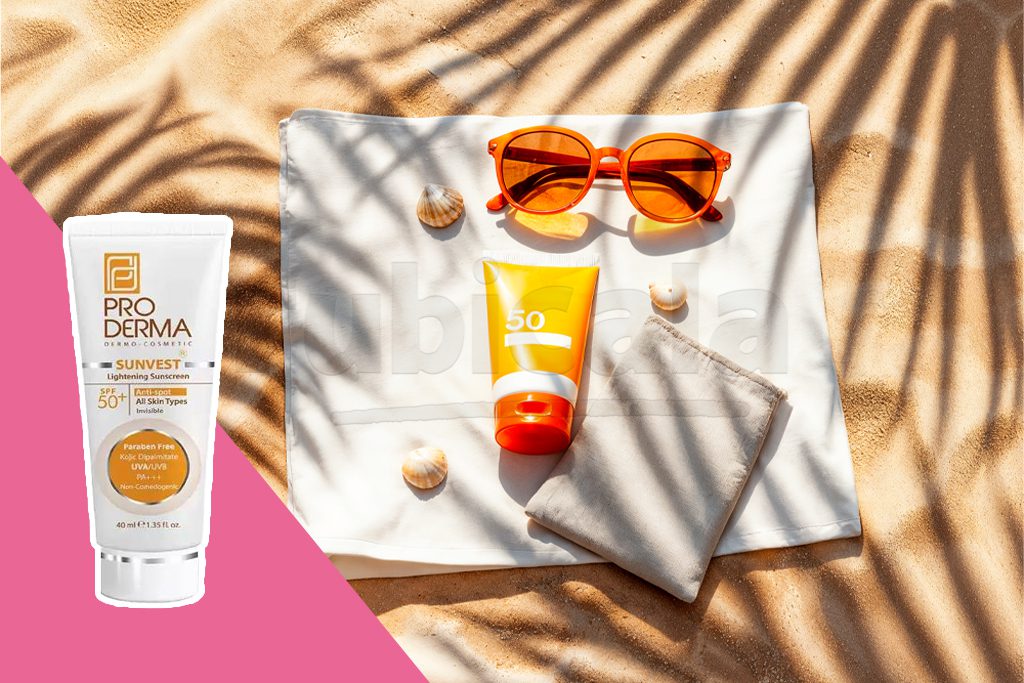 کرم ضد آفتاب و روشن‌کننده لک پوست SPF50 پرودرما