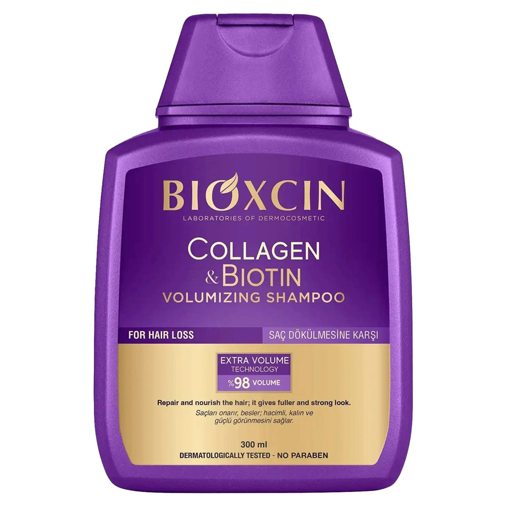 bioxin anti hair loss and volumizing shampoo collagen and biotin