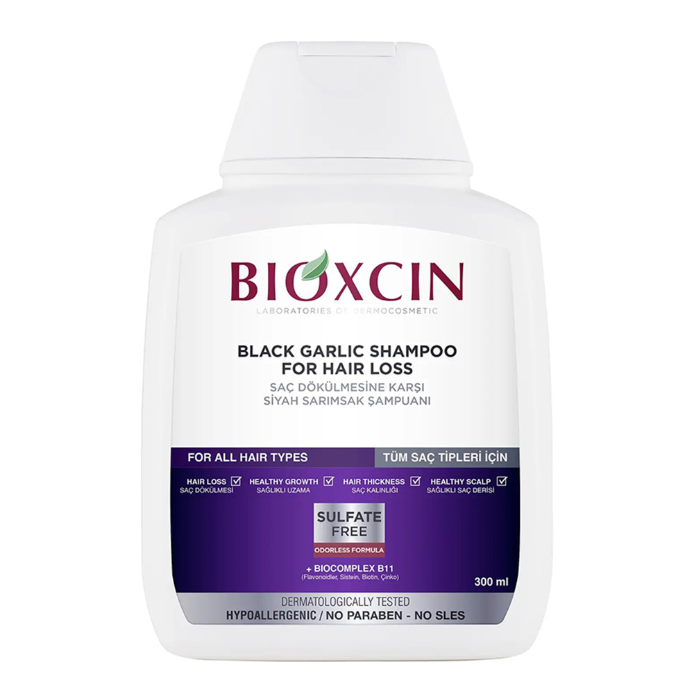 شامپو ضد ریزش فاقد سولفات سیر سیاه بیوکسین