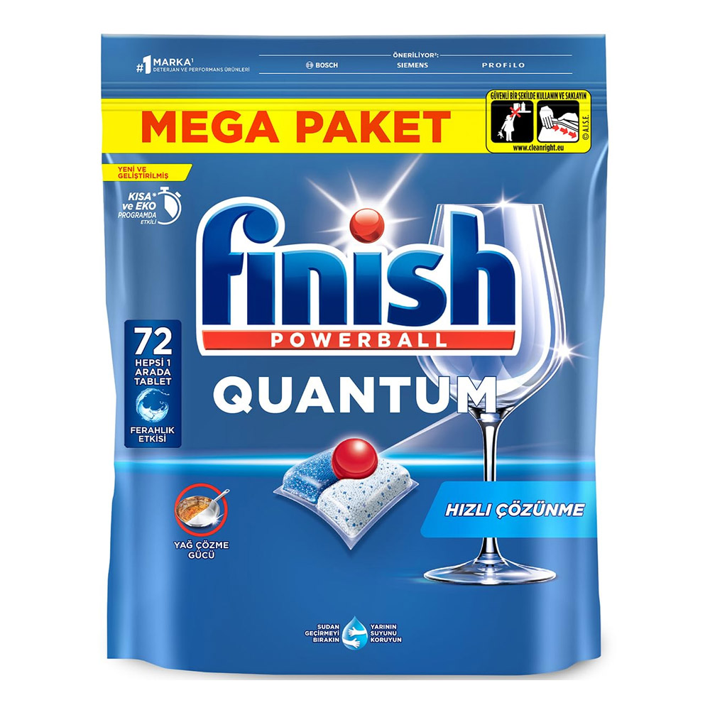 قرص ماشین ظرفشویی فینیش Finish کوانتوم 72 عددی
