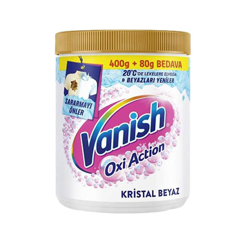 پودر لکه بر لباس ونیش Oxi Action لباس سفید 480 گرم